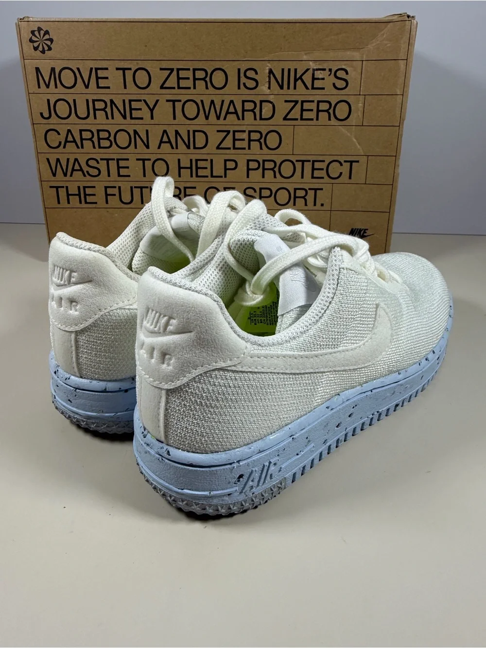 Nike White Sneakers with Light Blue Speckled Sole